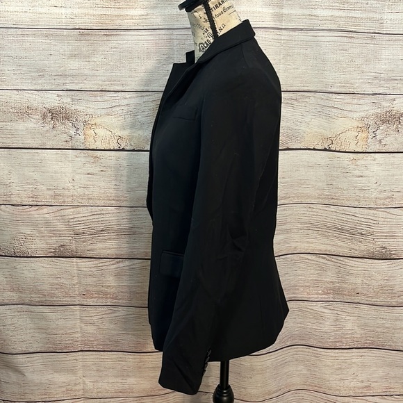 J. Crew Regent Blazer Wool Black Size 2 Feminine & Fitted Popped Collar - Picture 5 of 13
